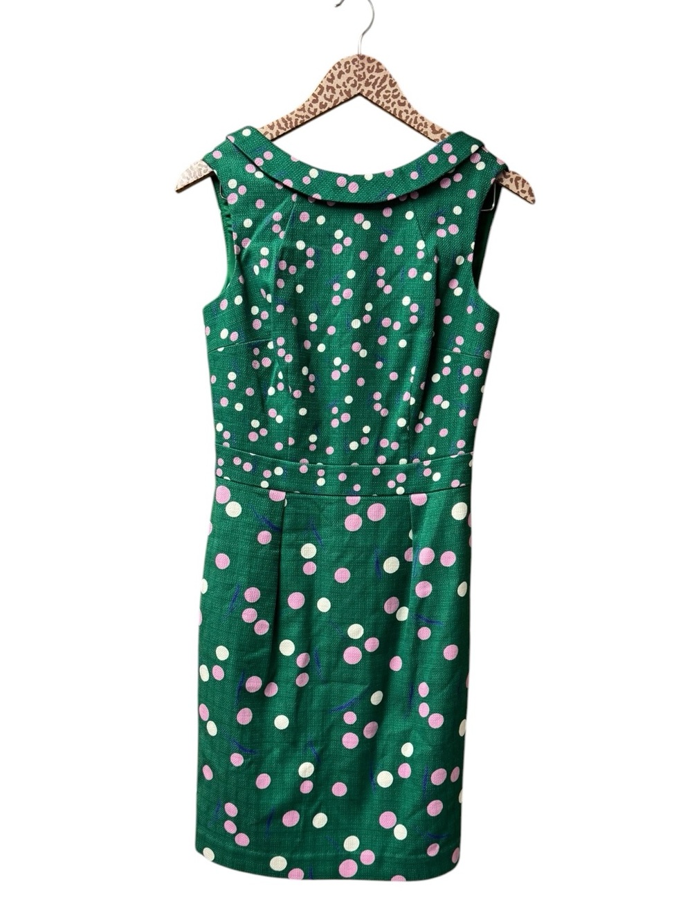 Boden Martha Sleeveless Shift Polka Dot Dress Sap Green Dandelion 6 NEW NWT - Picture 4 of 16